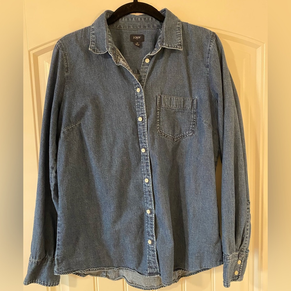 Jcrew Denim Shirt, Size Medium